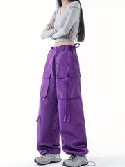 High Waist Loose Fit Cargo Pants Women's Activewear