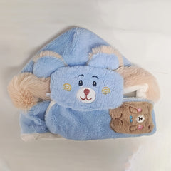 Kids Plush 2-In-1 Hat & Scarf Ear Protection Winter Hat & Neck Warmer