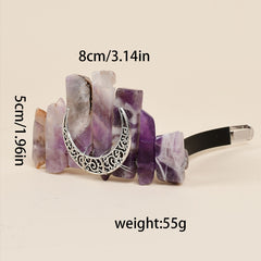 Natural Amethyst Crystal Hairclip Strong Hold Hair Clip Hair Accessories