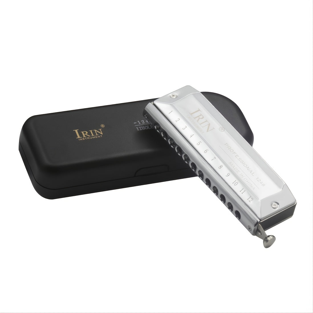 48 Tone Silver Harmonica Professional Woodwind Instrument for Music