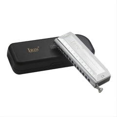 48 Tone Silver Harmonica Professional Woodwind Instrument for Music