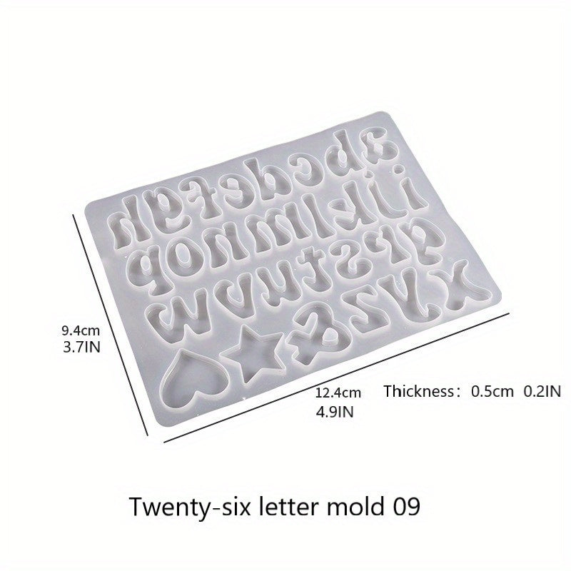 Crystal Drip Gel Mirror Case Number Keychain Molds