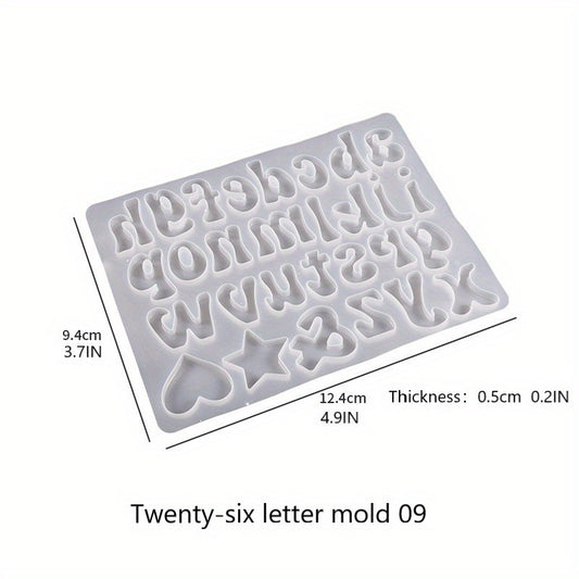 Crystal Drip Gel Mirror Case Number Keychain Molds