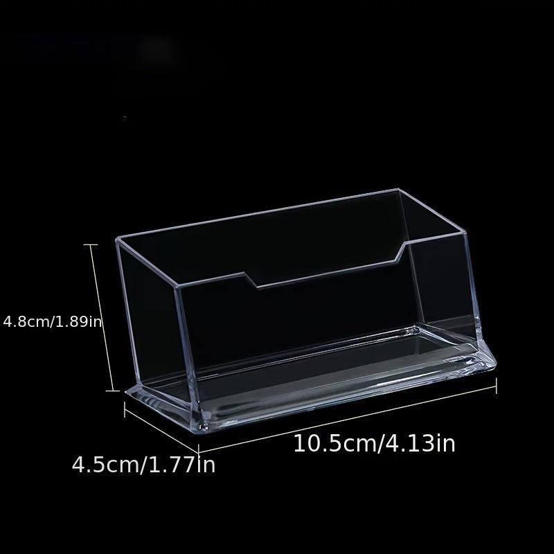 Acrylic Business Card Holder with Pen Storage