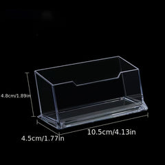 Acrylic Business Card Holder with Pen Storage