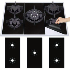 3pcs Gas Stove Burner Covers Reusable Teflon Protector Mat