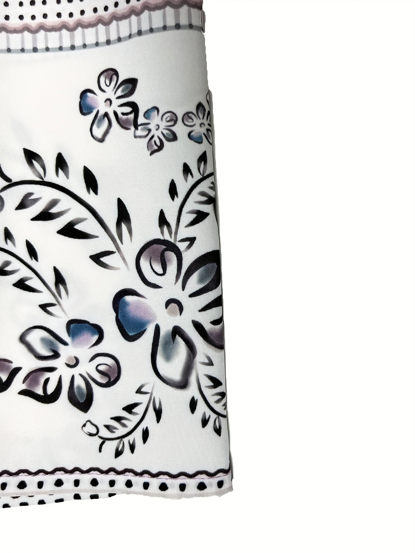 Floral Print Elastic High Rise Smock Skirt M