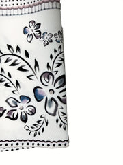 Floral Print Elastic High Rise Smock Skirt M