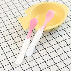 2pcs Baby Temperature Sensing Spoon Silicone Spoon Children's Food Supplement