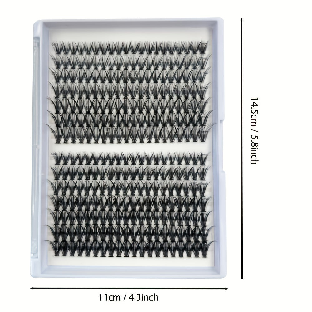 280 Pcs 30D 40D Mixed Lash Clusters 14 Rows - Eyelash Extensions Look