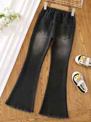 Girls' Flare Leg Denim Jeans For Kids Teens All Seasons