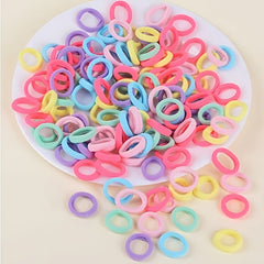 100pcs Girls Rubber Bands Elastic Hair Rope Hair Ring