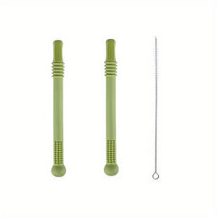 2pcs Silicone Tube Teething Toys for Babies and Toddlers, BPA-Free Teether