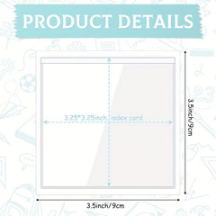 10pcs Transparent Adhesive Bags 9x9cm PVC Labels Business Cards Storage