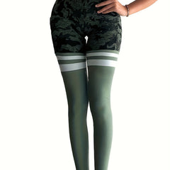 Camouflage Stripes Yoga Pants High Waist Leggings