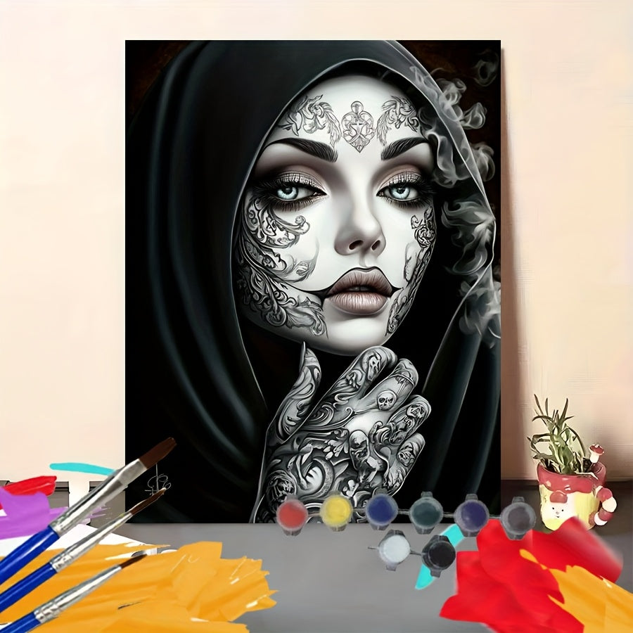DIY Paint by Numbers Kit of the Dead Makeup for Beginners Hand Painted Craft