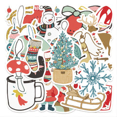 27pcs Christmas Decoration Stickers Holiday Decals Xmas Decor