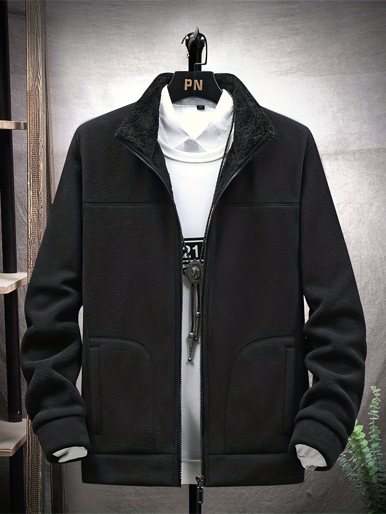 Men's Casual Stand Collar Jacket Coat For Fall Winter Leisure