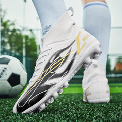 Women's High Top Soccer Cleats Non Slip Spike Shoes