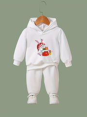 OERYUI 2pcs Christmas Bunny Hoodies Pants Set For Kids Spring Fall