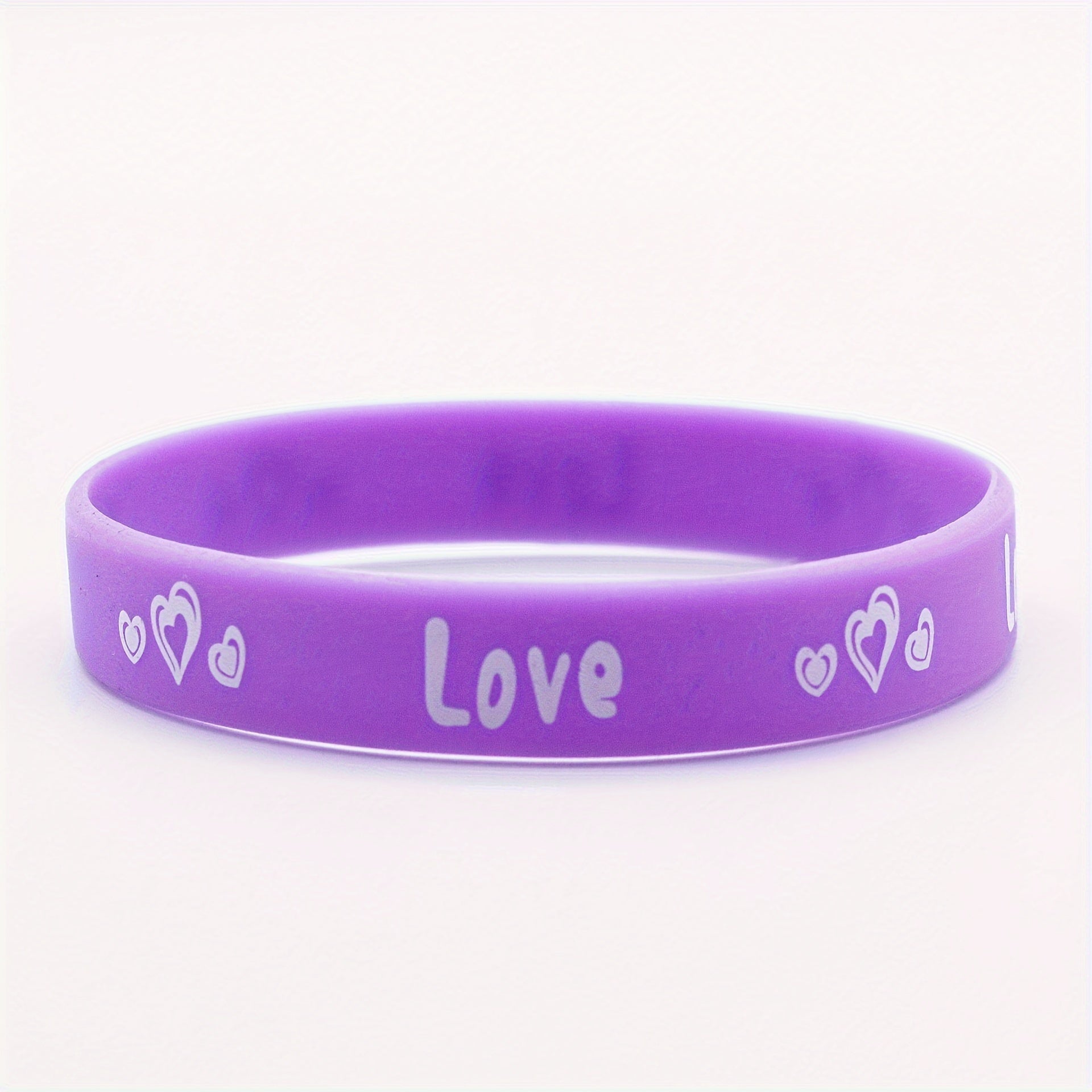 4Pcs Love Heart Silicone Bracelet Couple Bracelet Women Rubber Sports Wristband