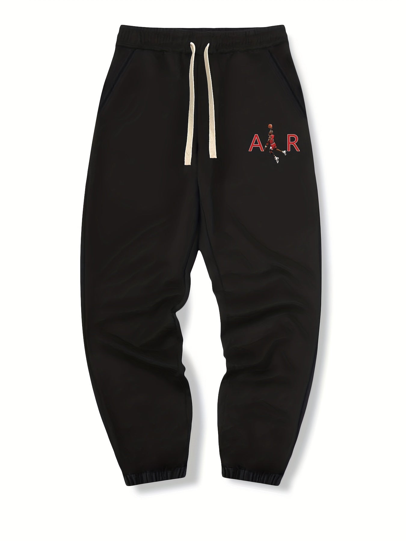 AIR Print Drawstring Sweatpants Loose Fit Pants Men's Casual Joggers