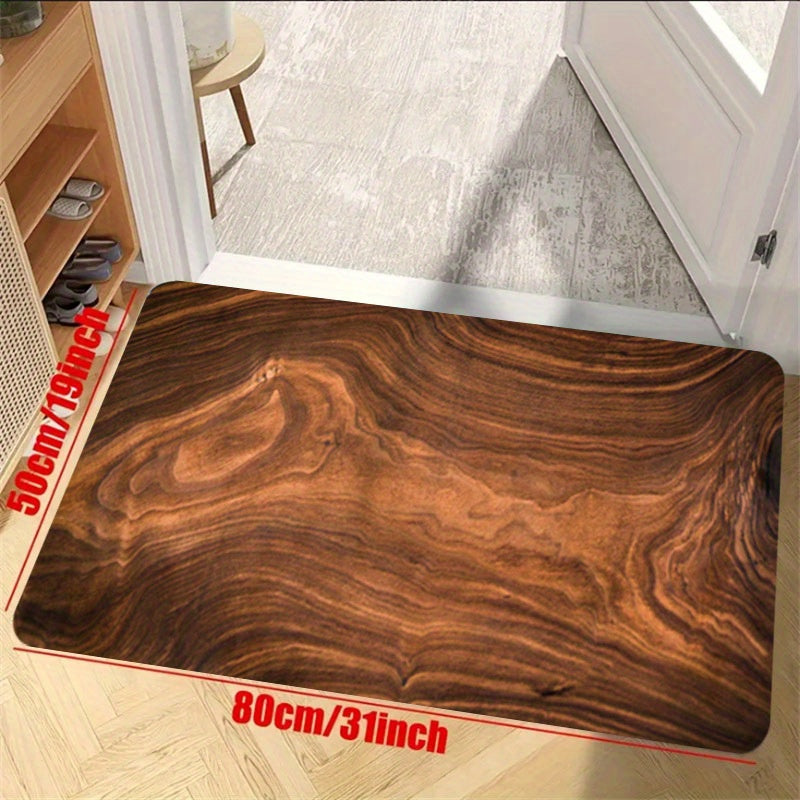 Vintage Wood Print Kitchen Rug Soft Anti Fatigue Waterproof Non Slip Mat