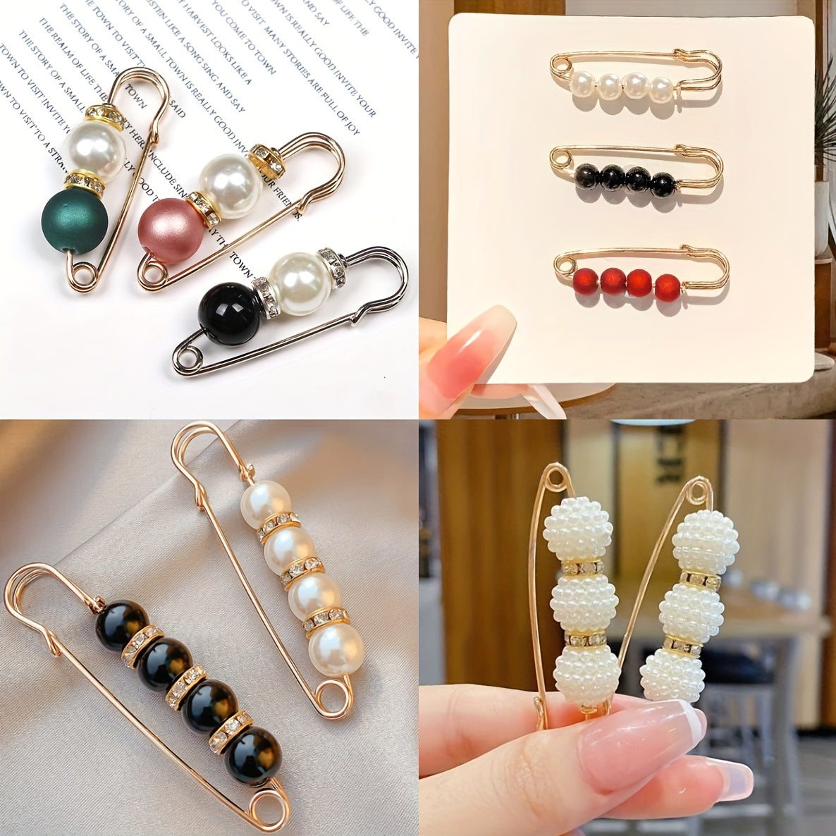 15pcs Brooch Pins Anti Exposure Safety Pins Ladies Clothing Accessories