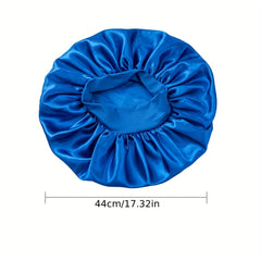 2pcs Colorful Satin Bonnet Oversized Turban Cap Large Elastic Head Wrap