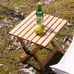 Solid Wood Folding Stools Portable Beech Wood Dual Use Stool