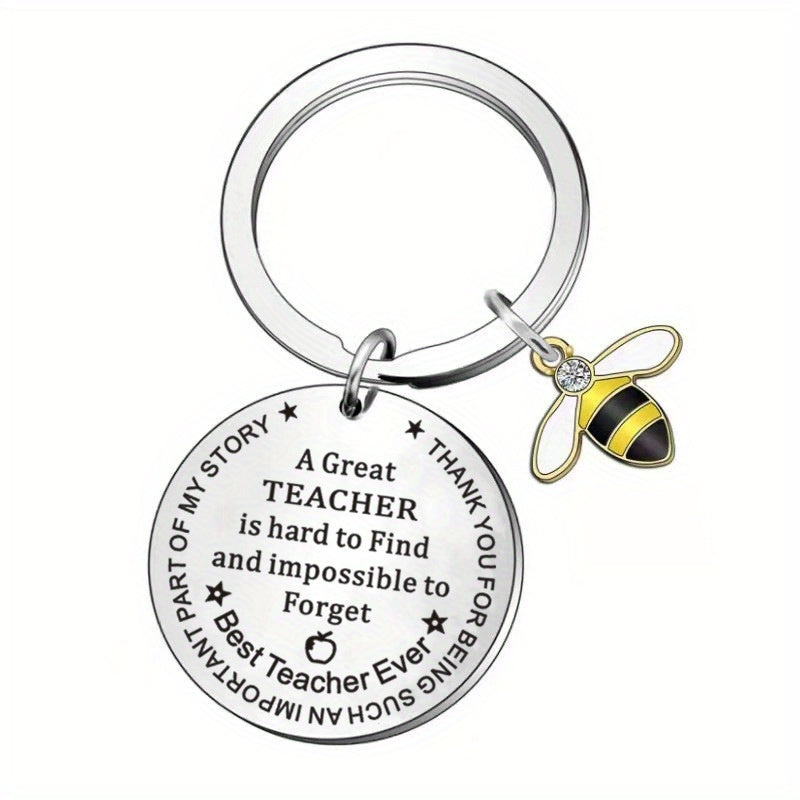 Teacher's Keychain A Great Teacher Is Hard To Forget Graduation Gift