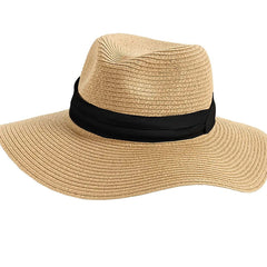 Straw Sun Hat Wide Brim Beach Hat 57 cm