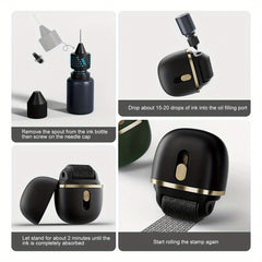 Identity Protection Roller Stamp Prevent ID Theft Green