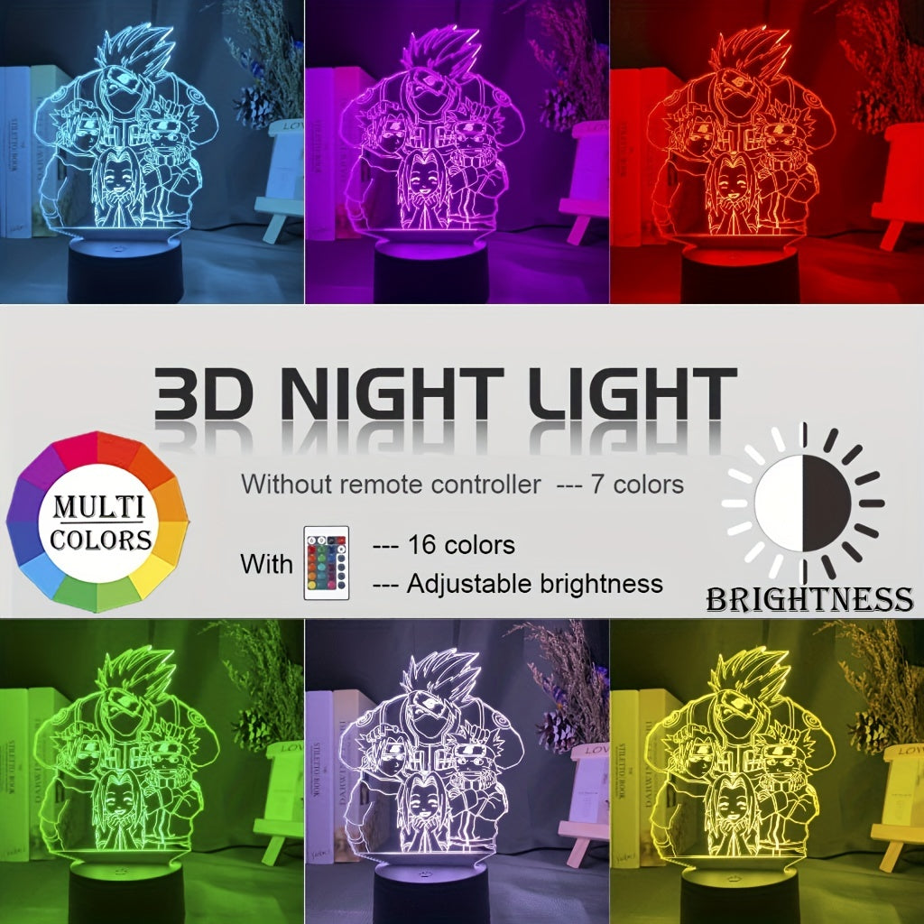 3D LED Night Light Acrylic Animation Table Lamp for Bedroom Decor