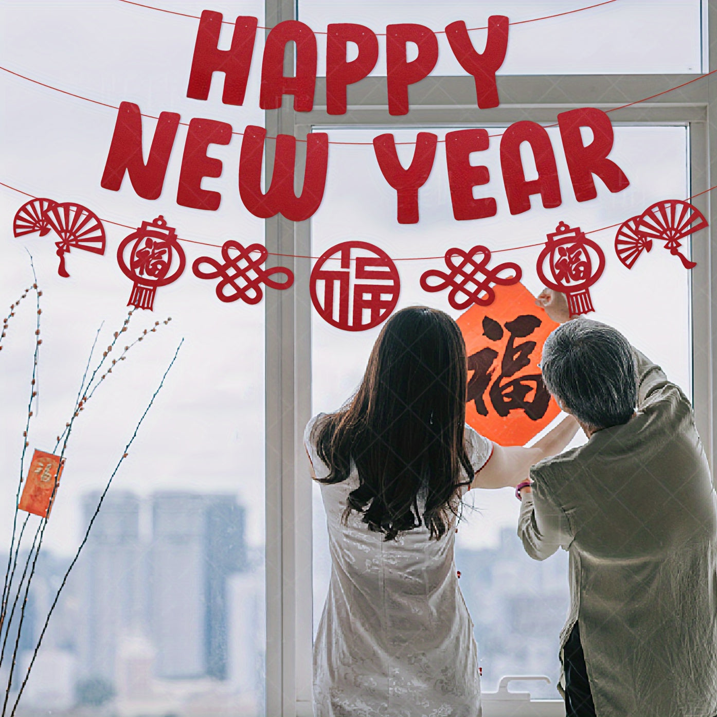 3pcs Chinese Years Party Decoration Banner Spring Hanging Ornaments