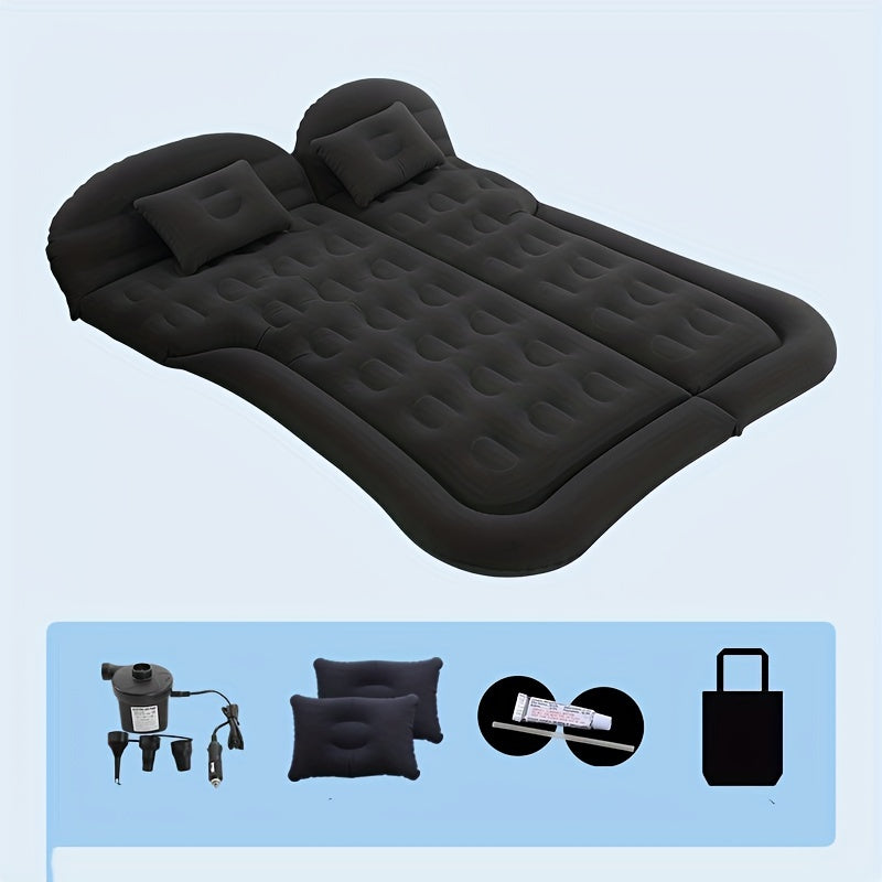 Inflatable Car Bed Cushion Portable Travel SUV Air Mattress Camping