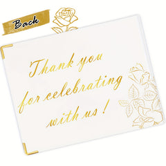 Wedding Guest Book 22x17 Hardcover 120 Page Golden Foil Gilded Edges