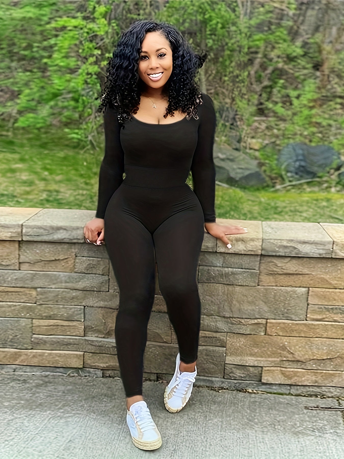 Sexy Bodysuit & Leggings Set Long Sleeve Two Piece