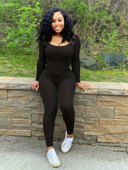 Sexy Bodysuit & Leggings Set Long Sleeve Two Piece