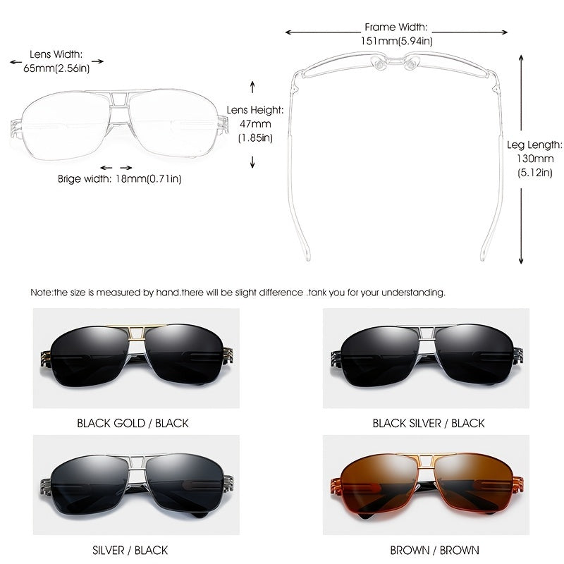 Men's Casual Polarized Square Sunglasses