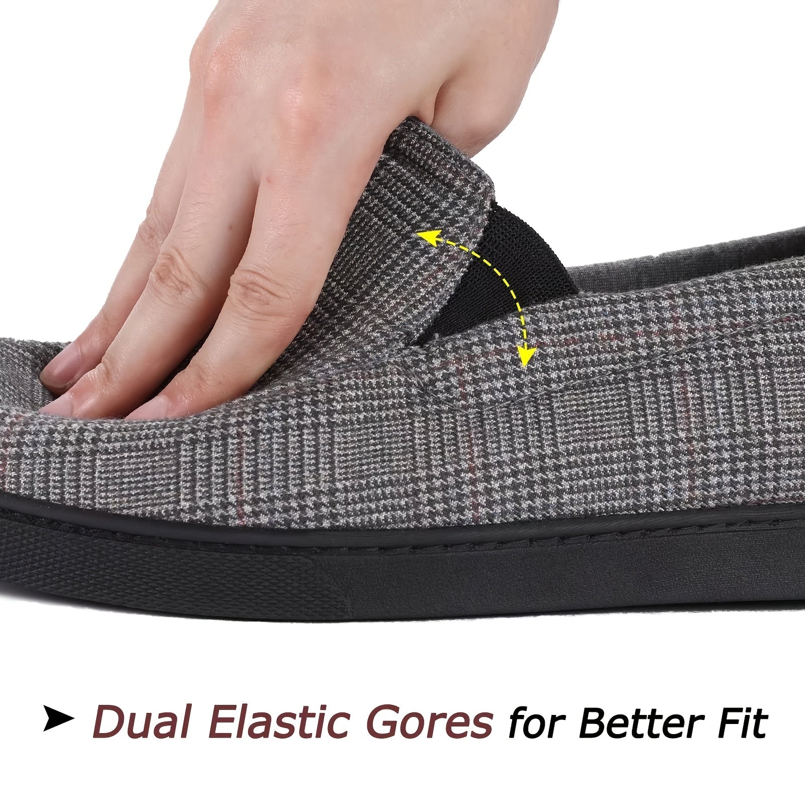 Men's Lightweight Memory Foam House Slipper Cozy Closed Back Indoor Outdoor
