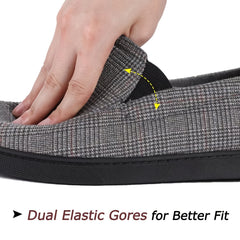 Men's Lightweight Memory Foam House Slipper Cozy Closed Back Indoor Outdoor