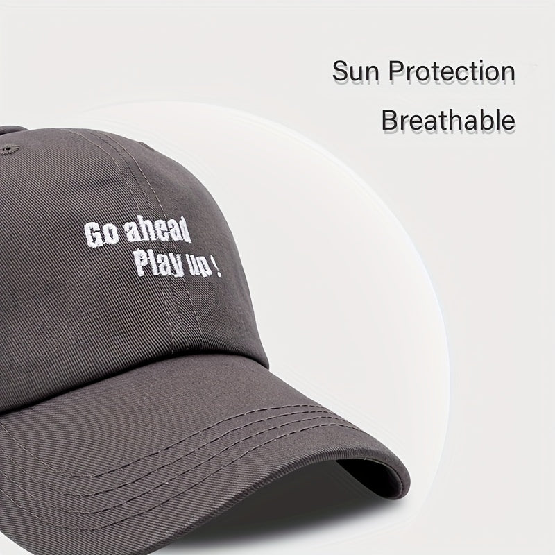 Embroidered Baseball Hat Women's Sunshade Cap