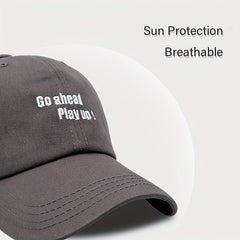 Embroidered Baseball Hat Women's Sunshade Cap