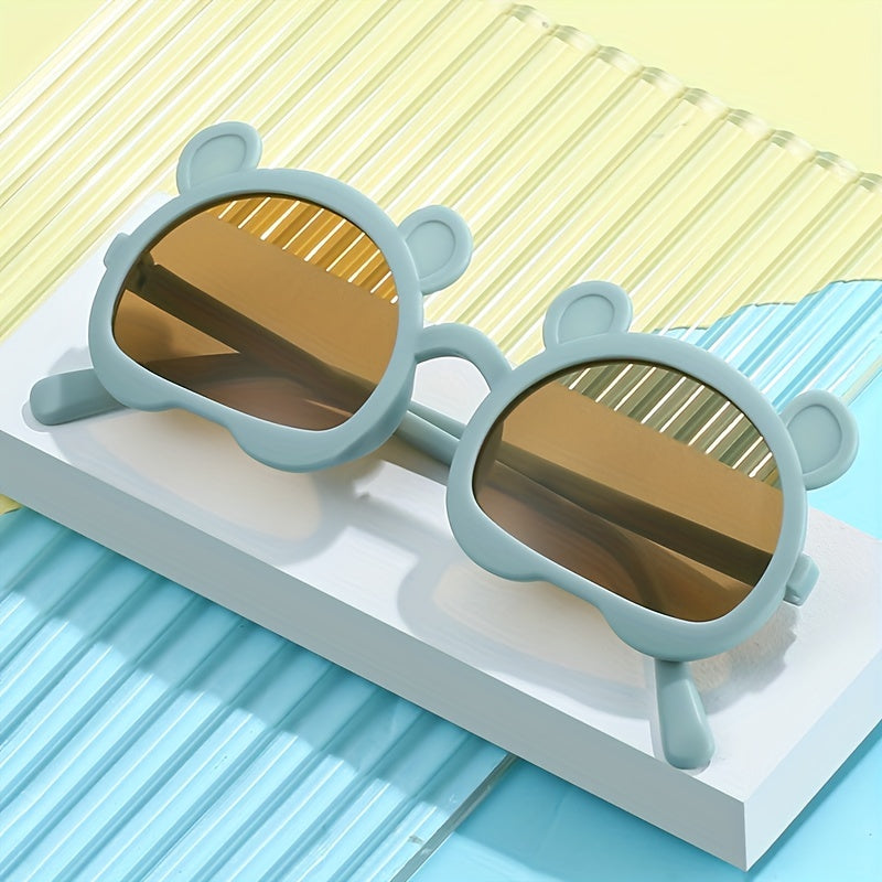 Boys Bear Frame Cartoon Sunglasses UV Protection Summer Sunglasses