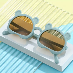 Boys Bear Frame Cartoon Sunglasses UV Protection Summer Sunglasses