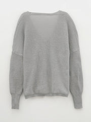 Surplice Neck Cross Front Sweater Long Sleeve Spring & Fall Women's Clothing