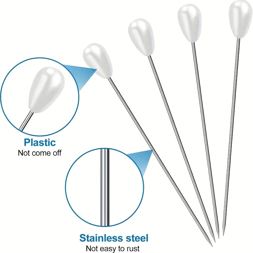 100pcs Pearl Head Pins for DIY Crafts Jewelry Making Sewing
