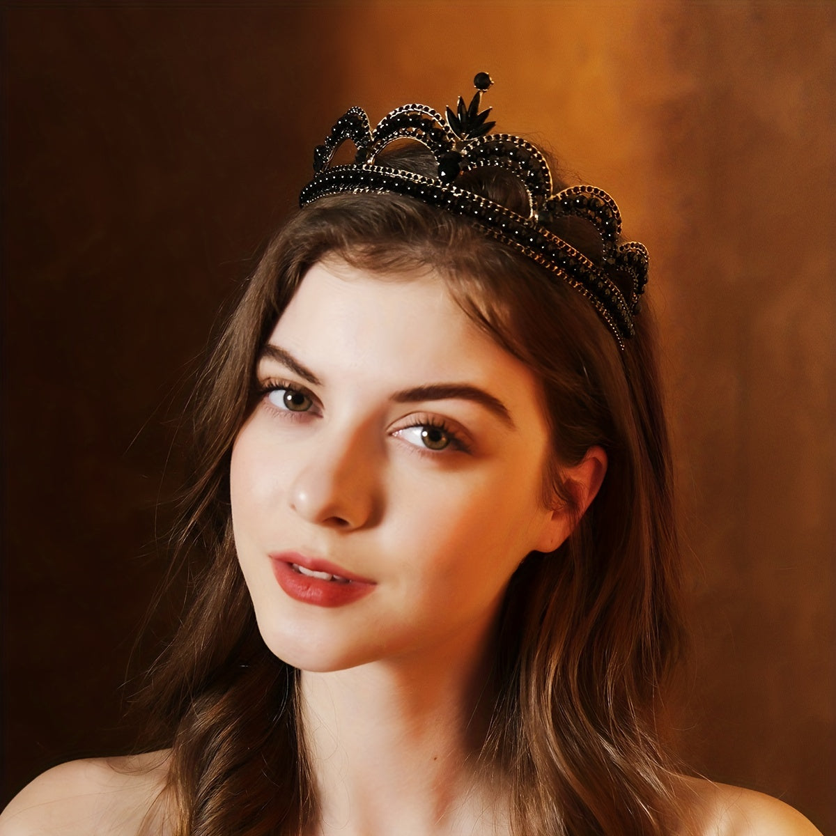 Rhinestone Faux Pearl Crown Hairband Tiara Party Favor Wedding Birthday