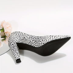 Leopard Print Block Heels Dress Pumps